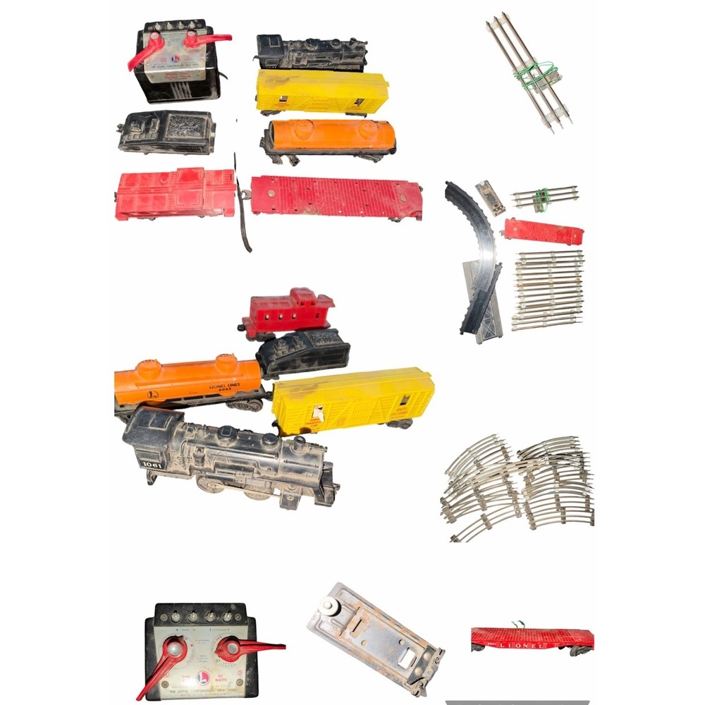 Vintage Lionel O27 Train Set 1061 Locomotive 6473 Horse Car 0100 Transformer Lot